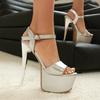 Women's Shoes Pole Dance Stiletto Beautiful High Heels High Heels Sandals Waterproof Table