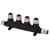for NMEA 2000 T Connector 5 Pin IP67 Waterproof Backbone Drop Cables 4 Port MultiPort Tee Terminator for Lowrance