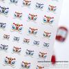 New Year Lion Dance 5D Embossed Nail Art Stickers - Festive and Cute Adhesive Designs