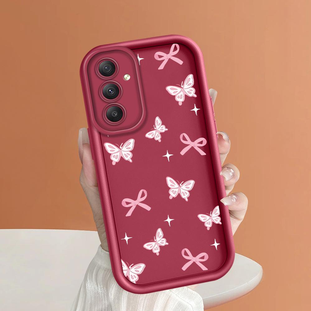 

Мягкий силиконовый квадратный чехол с рисунком лестницы для телефона, полное покрытие, противоударный защитный резиновый чехол для камеры для Samsung Samsung S23 5G темно-красного