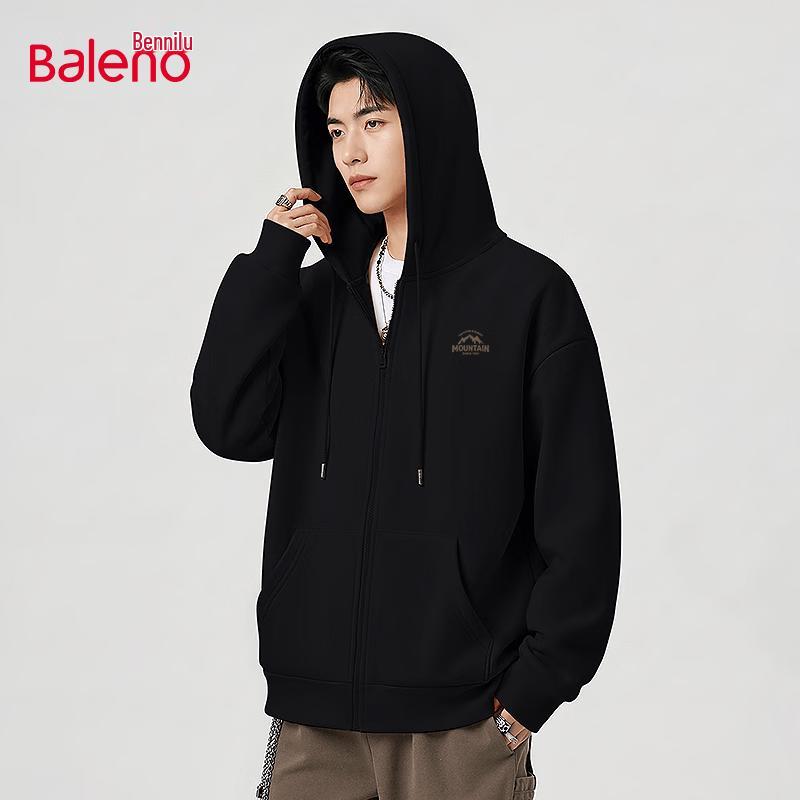 Baleno Men's Long Sleeve Hooded Cardigan Sweatshirt