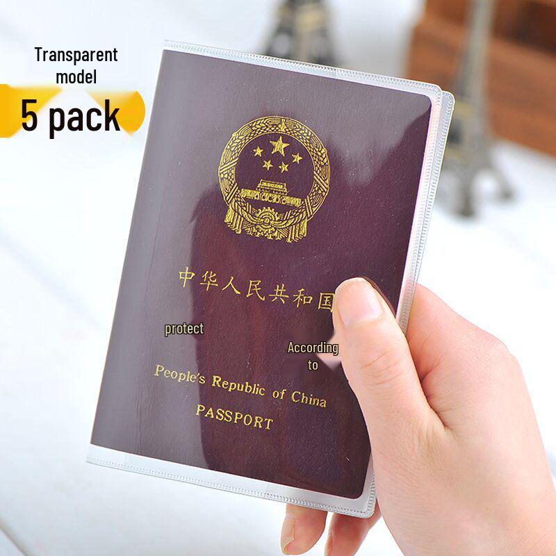 Frosted Transparent Waterproof Passport and Card Holder - Business Travel Protective Case