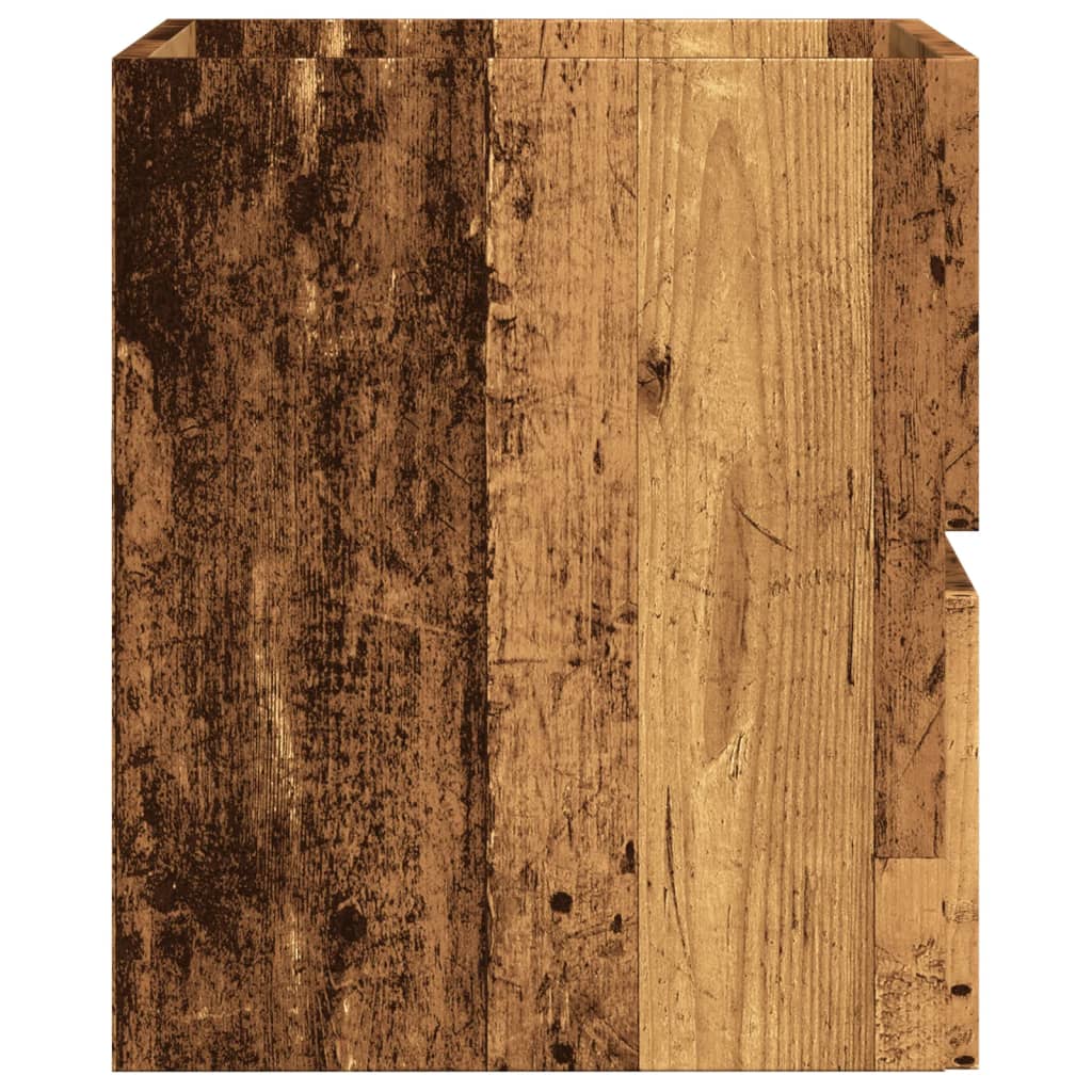Bathroom Cabinet with Vintage Wood Effect 60 X 38.5 X 45 Cm Particleboard