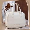 High Appearance  Large Capacity Pu Double Zipper Portable Makeup Bag Retro Travel Home Waterproof And Anti Fouling