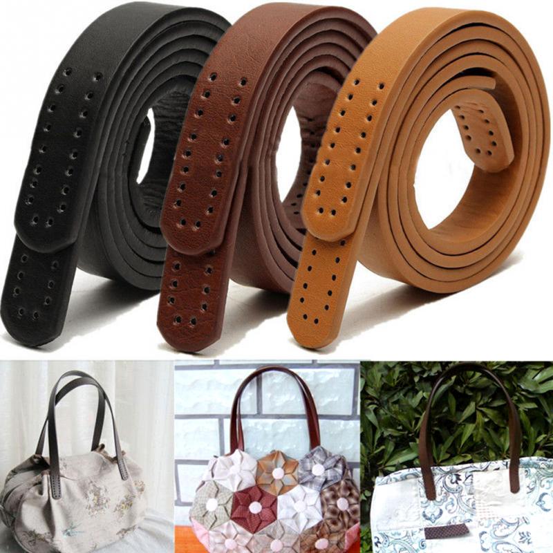 1Pair 60cm PU Leather Bag Strap Sew On Bags Handles Shoulder Handbag Belt Replacement DIY Crocheted Purse Wallet Accessories