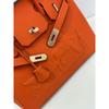 24 European and American Retro Horse Head Platinum Bag Leather Women's Bag Crossbody Bag Versatile Top Layer Bag Cowhide Bag 2024 Handheld