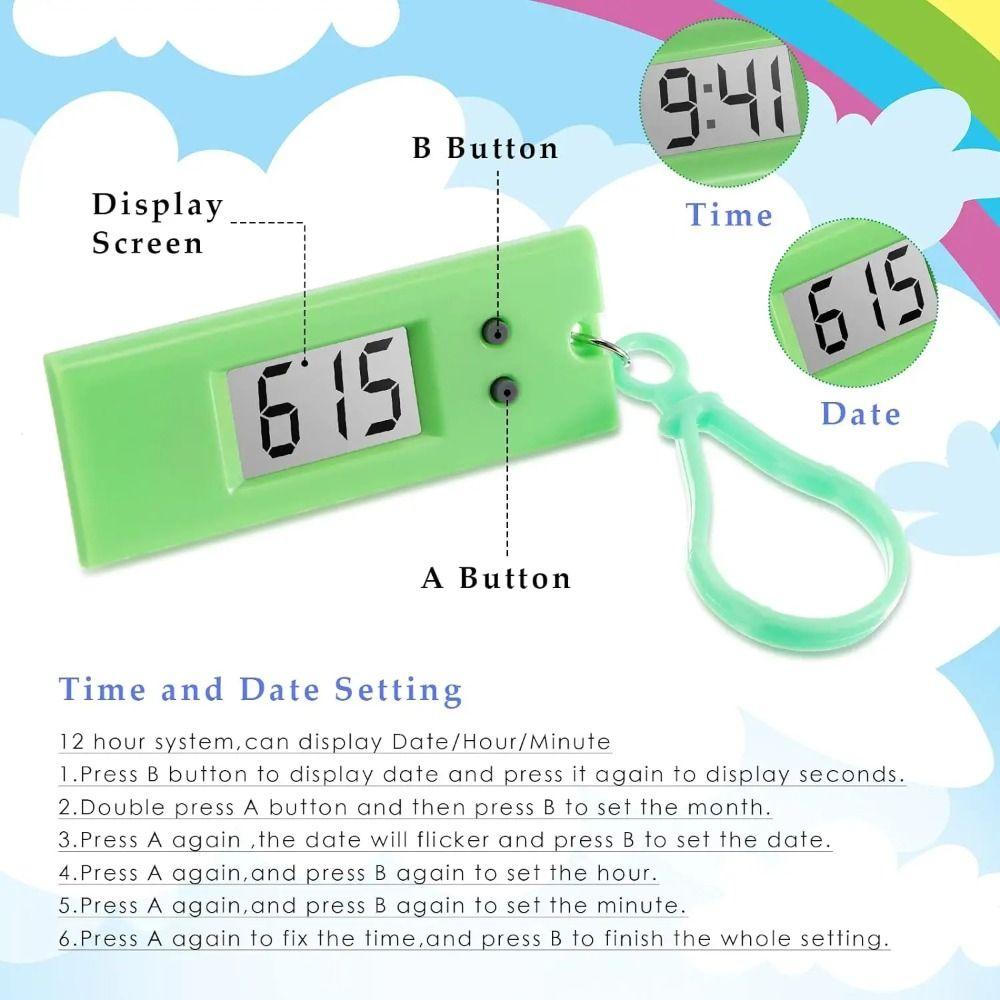 Elektronické mini elektronické hodiny Studentské závěsné Keychain Nové hodinky ve tvaru trojúhelníku