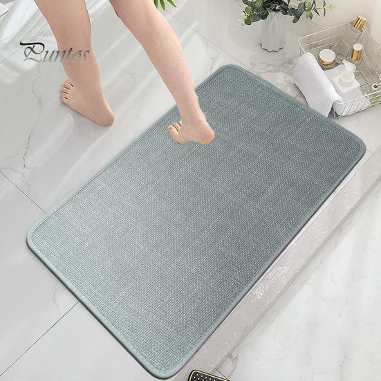 Bathroom Floor Mat Non-Slip Quick Dry Easy To Clean Soft Absorbent Shower Rug Bathrooms Kitchens Laundry Accessories