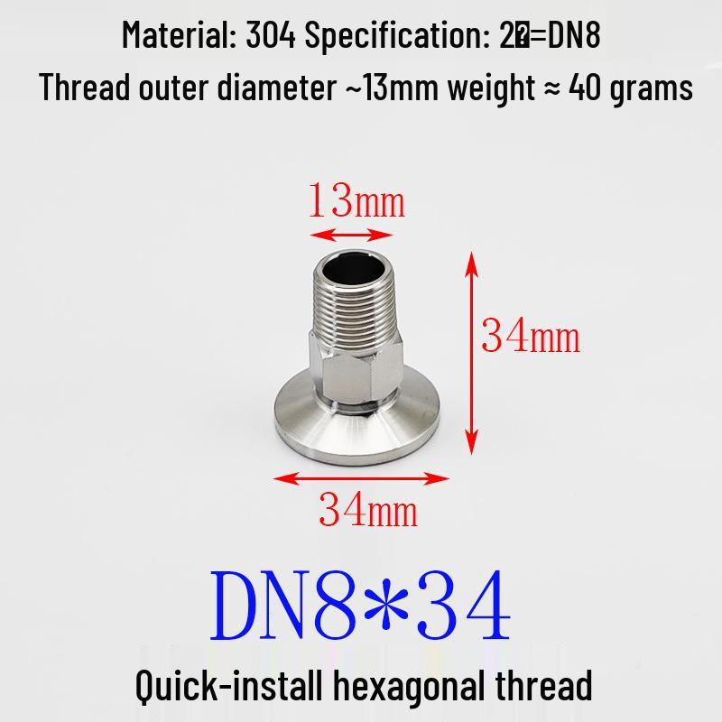 Hongshun Heavy-Duty Hex Quick Connect Stainless Steel Threaded Nipple with Chuck and Wrench Flats
