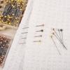 50/100Pcs Fashion Sewing Needles Colored Glass/Ceramics Head Bead Pin Stitch Knitting Needles Sewing Fixed DIY Safety Pin 32mm