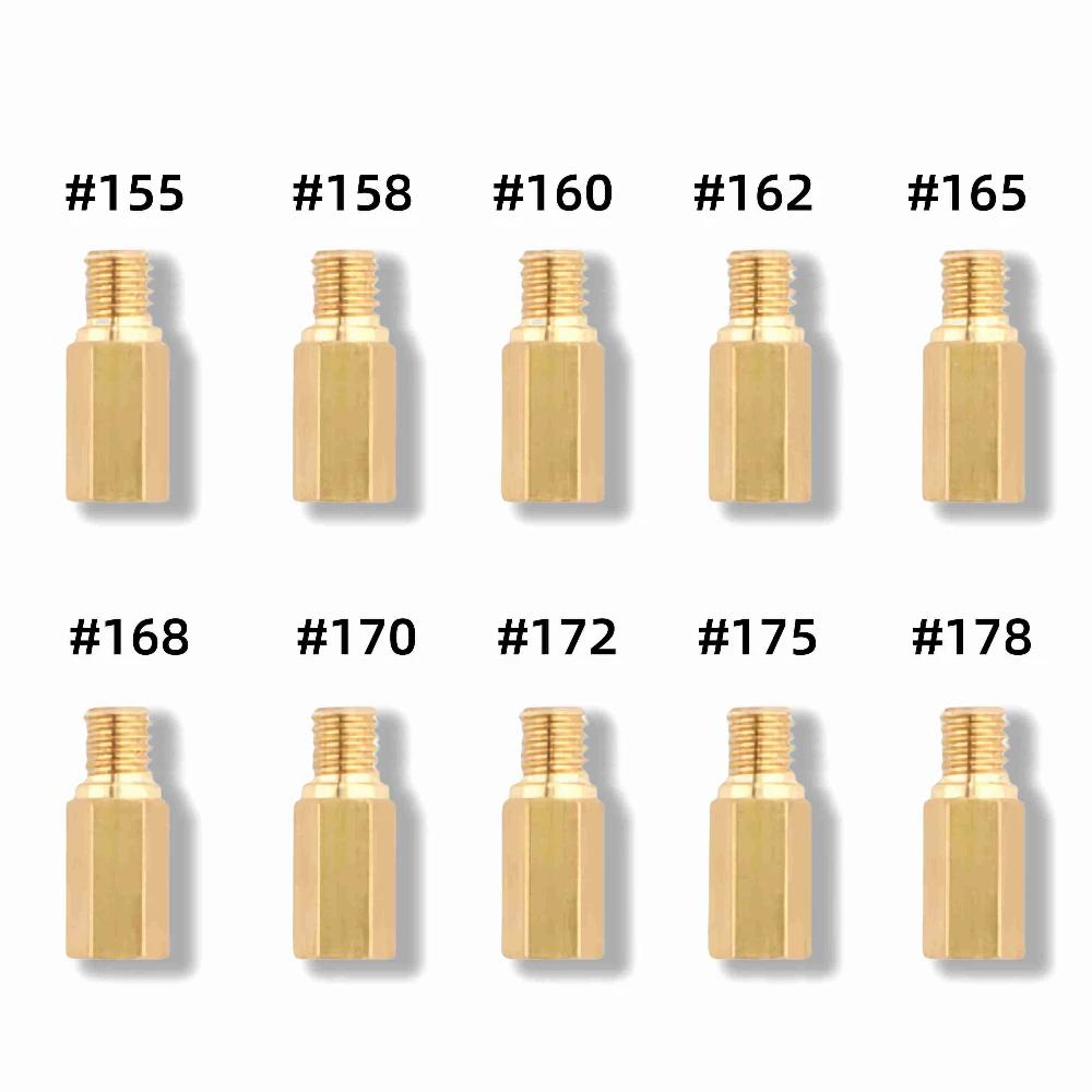 Pack of 10Pcs Main Jet For Keihin FCR OKO KOSO PE PWK Carburetor Hexagon Main Injector Nozzle Motorcycle ATV Go-Kart MOTORS