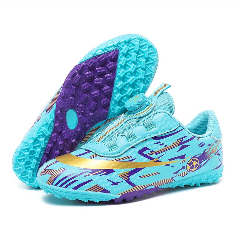 Cross-border New 2025 New Girls and Boys Long Nails Football Shoes Broken Nails Student Velcro Spin Training Shoes