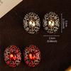 Vintage Silver Needle Oval Earrings Fashionable Full French Court Style Light Luxury Exaggerated Personality Of