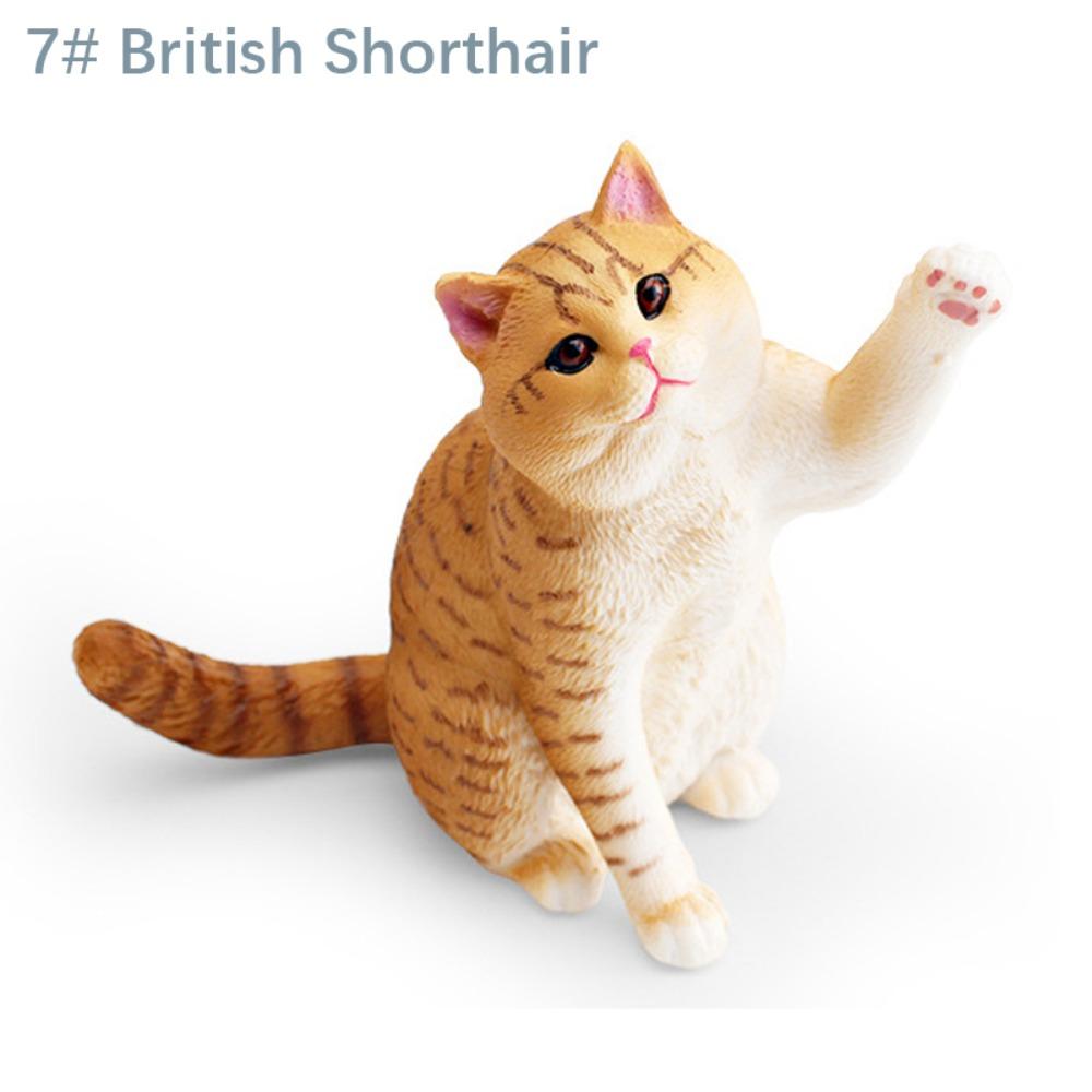 PVC Simulation Cat Model Lifelike Cat Statue Ornament Cute Simulation Pet  Car Decoration