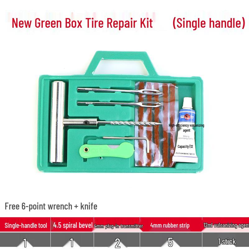 Electric Tire Repair Kit - Tubeless Motorcycle & Car, Vulcanized Rubber Strips