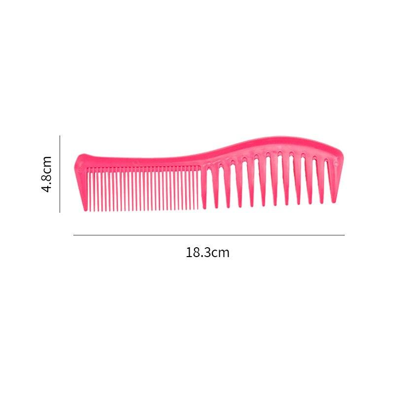 Large Toothed Comb Hairdressing Plastic Wide Toothed Comb Household Anti-static Curly Hair Large Wave Shaped Comb Styling Tools