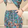 Women's Plus Size Printed 2-Piece Set – Casual Short Sleeve Summer Outfit (XL-5XL)