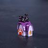 jijijing 3Pcs Halloween Mini Resin Figurines, Miniature Pumpkin Ghost Grim Reaper Castle Statue for Spooky Fairy Garden, Haunted House, Micro