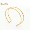 2 Pcs Women Bracelets Double-layer Open Adjustable Polished Anti-slip Exaggerated Style Solid Color Metal Arm Cuffs Lady Jewelry