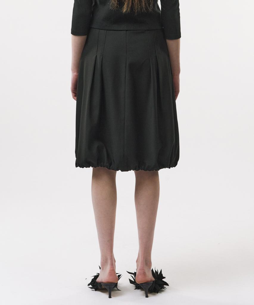 Podeowedeo Pintuck Balloon Skirt (Black)