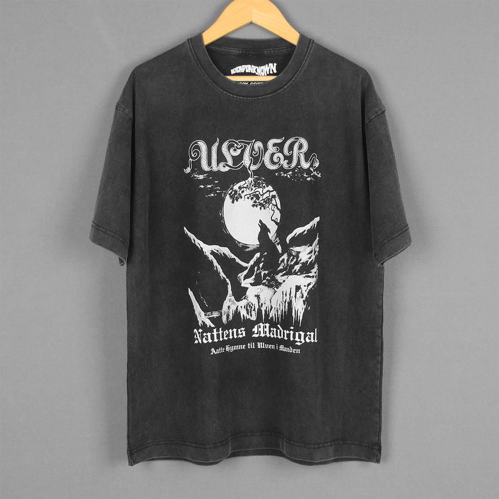 T-shirt Ulver Il Madrigale della Notte Black Metal Satyricon Agalloch Cotone Lavato Top da Uomo Abbigliamento Maglietta Grafica Stampata Unisex