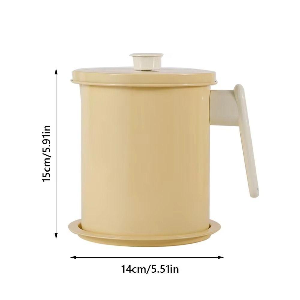 BPA-Free Grease Separator Anti-Leakage Stainless Steel Strainer Oil Filter Pot  Deep Frying
