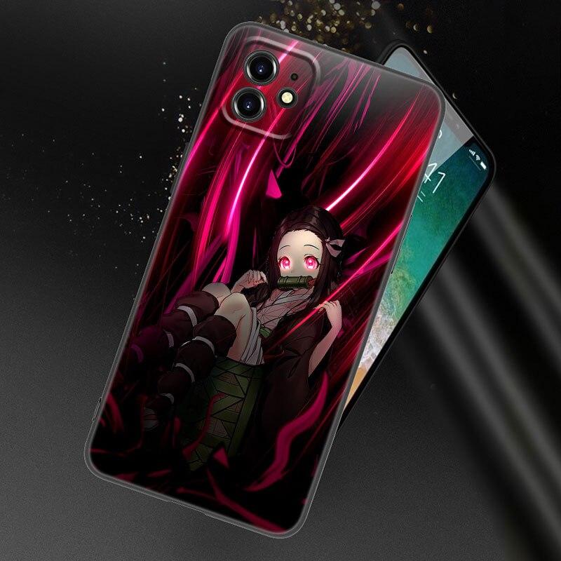Demon Slayer Kamado Nezuko Anime Phone Case For Apple iPhone 13 12 Mini 11 Pro XS Max XR X 8 7 6S 6 Plus SE 2022 2020 5S 5 Cover