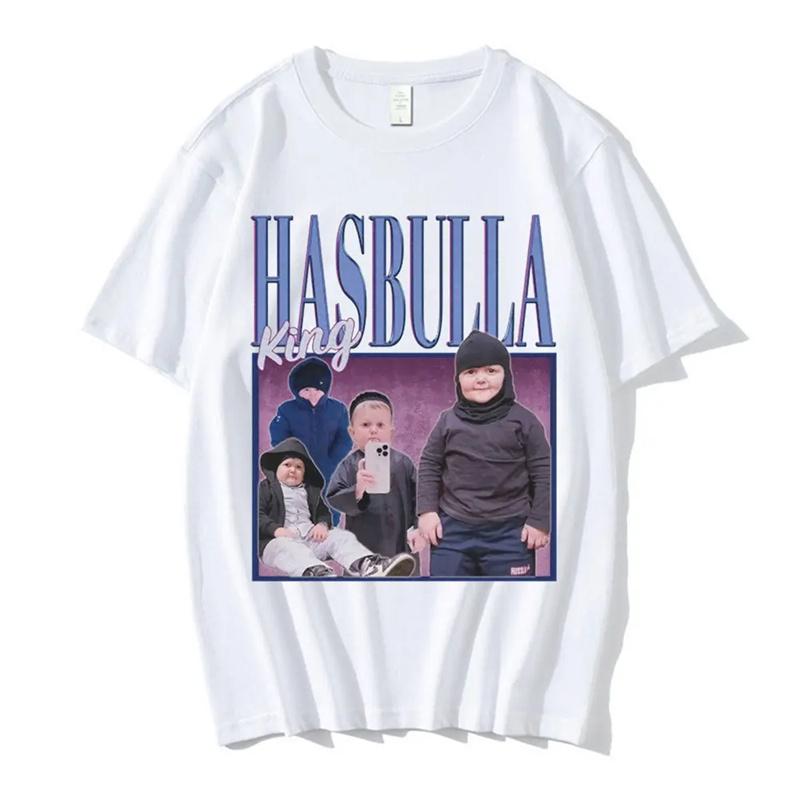 Hasbulla Fighting T Shirt Unisex Russia Classic Mini Khabib Blogger Graphic Tshirts Women Funny Streetwear Tops Tees Shirts