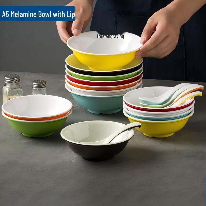 A5 Melamine Two-Tone Inverted Edge Bowls