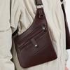 Borsa a Gilet in PU Pelle Spallacci Regolabili Cinturino Sottobraccio Tasca Portafoglio Viaggio Tempo Libero