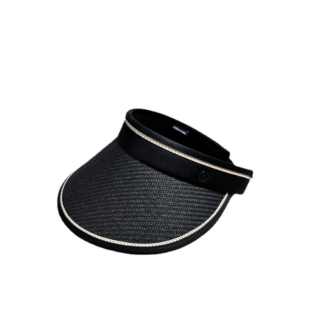 New straw empty top hat summer fashion sunshade empty top straw hat anti-ultraviolet breathable windproof straw hat women