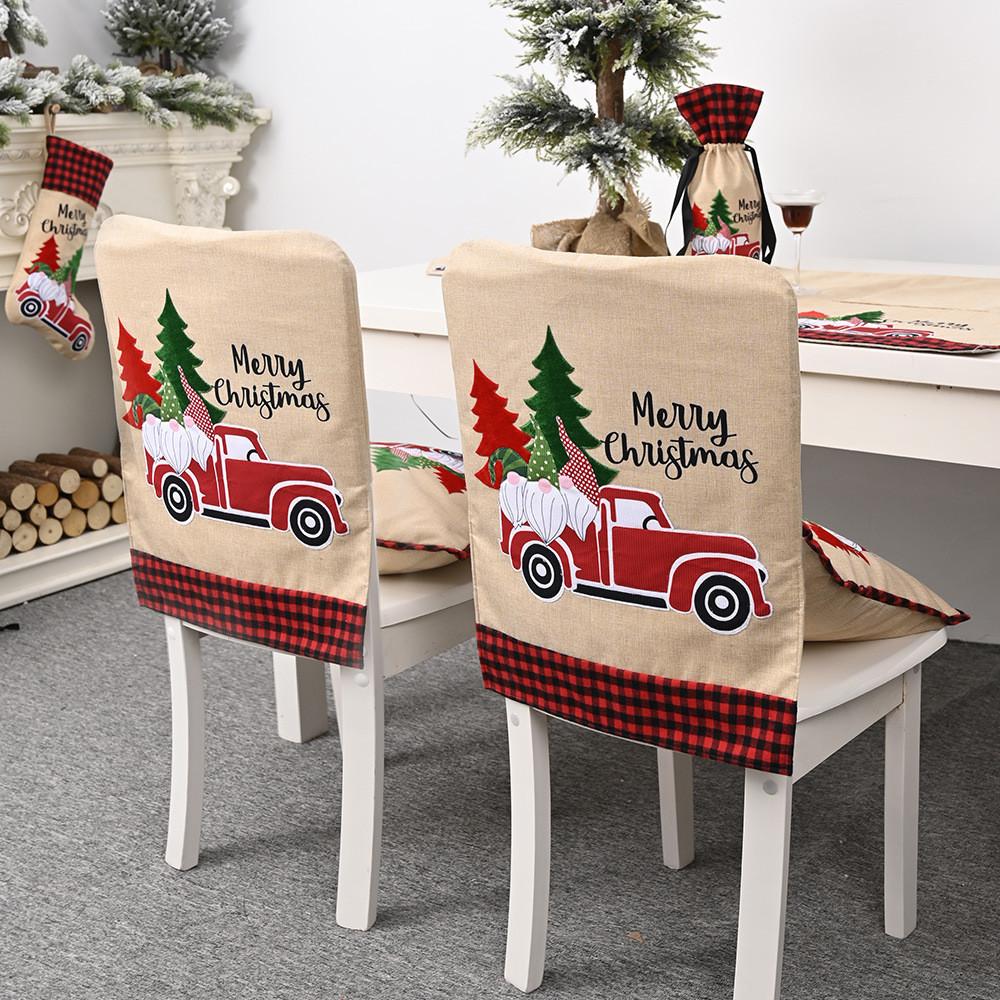 Festive Forest Santa Christmas Chair Cover For Car Seats And Home Furniture