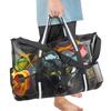 Vacation Beach Bags Mesh Beach Bag Swim Pool Bag Beach Tote Bag Zipper Closure