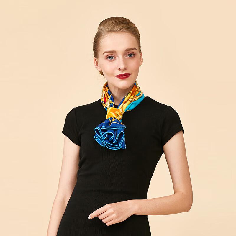 Aurora Golden Age Mulberry Silk Scarf 90x90cm