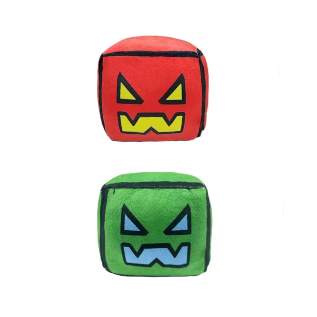 Geometry Plush Toy,Cube Volume Wood Stuffed Animal Plushie Doll Toys for Kids and Gaming Fans Children's Day Birthday Gift