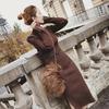 Autumn/Winter 2025 High-Neck Knit Wool Split Dress