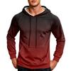 Men's Color Loose Fit Casual Hoodie with Pocket and Drawstring