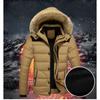 Winter New Men Warm Cotton Jacket Coats Windbreak Thick Warm Fur Collar Hooded Parka Down Jackets Outerwear Thick Male Warm Overcoat Wool Liner Coat