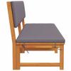 Sun Lounger Oil Natural Finish 200 x 57 x 75 cm Solid Acacia Wood