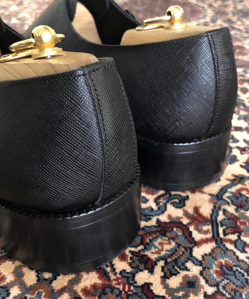 Joenshoe Harris Saffiano Double Monk Strap Black