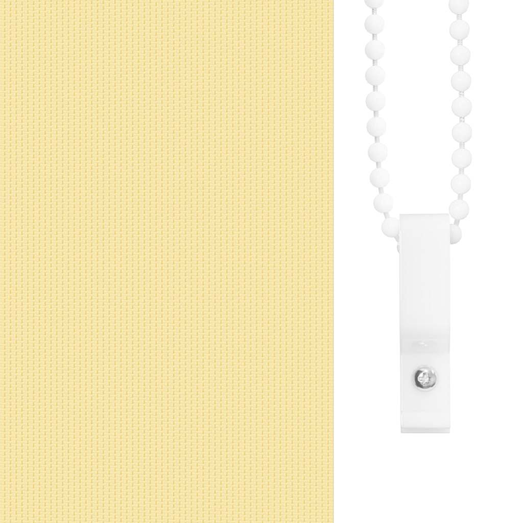 Blackout Roller Blind Yellow 75 x 150 cm Fabric Width 70.7 cm Polyester
