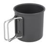Camping Cup Stainless Steel Portable Camping Mug with Foldable Handle for Outdoor Camping Picnic Hiking Travel Mountain Climbing