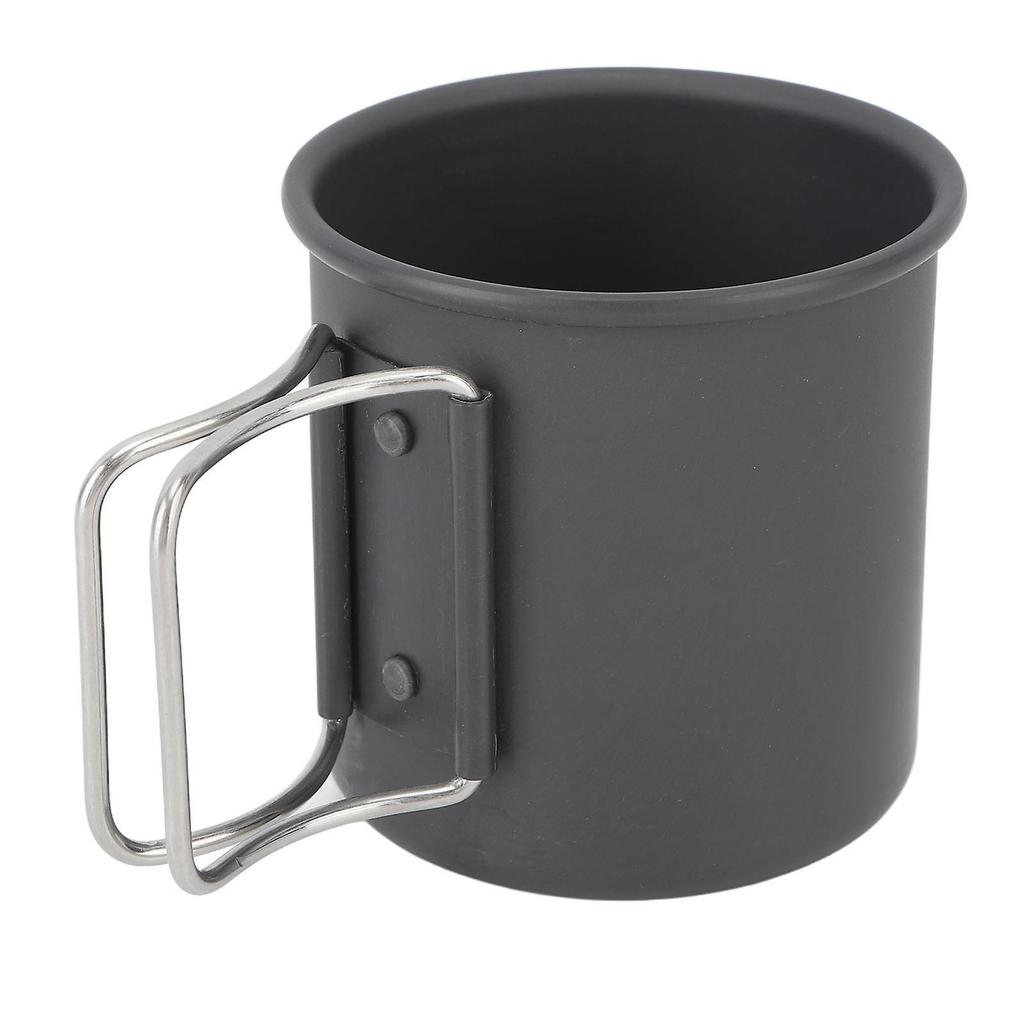 Camping Cup Stainless Steel Portable Camping Mug with Foldable Handle for Outdoor Camping Picnic Hiking Travel Mountain Climbing