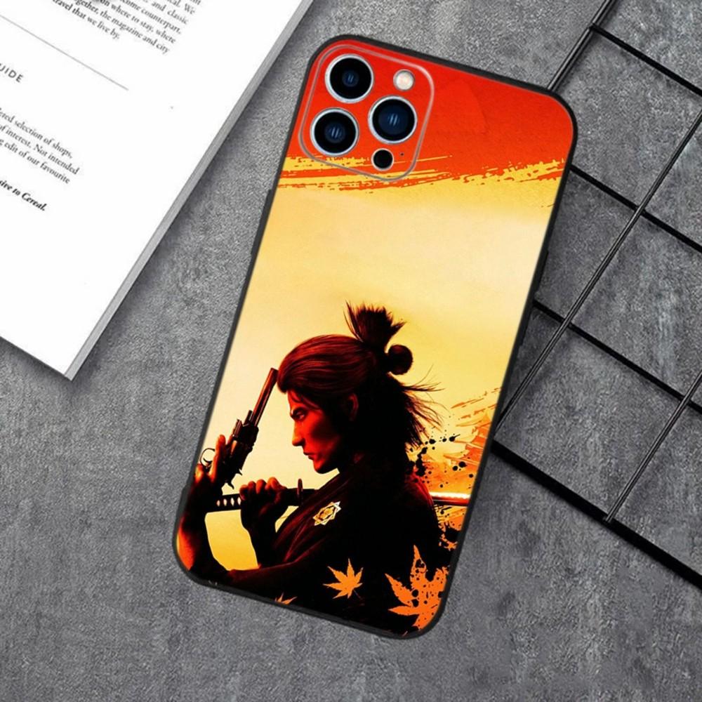 Japanese Game Yakuza Kiryu Dragon Phone Case For iPhone 16,15,14,13,12,11,XS,XR,X,8,7,Pro,Max,Plus,mini Silicone Black Cover