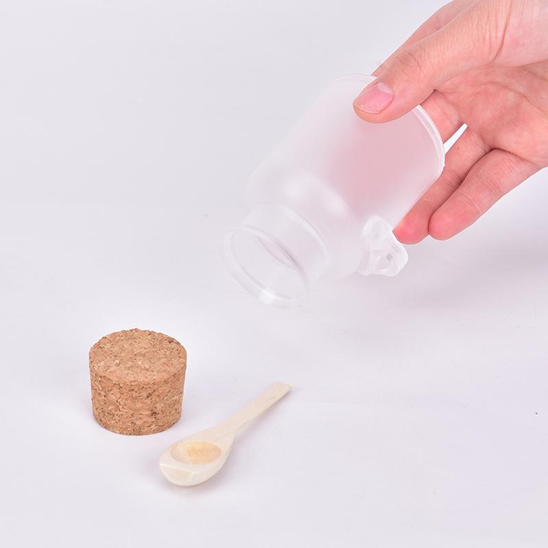 1Pcs Plastic Empty Bath Salt Bottle Cream Cosmetic Jar Cork Jar Container Cork