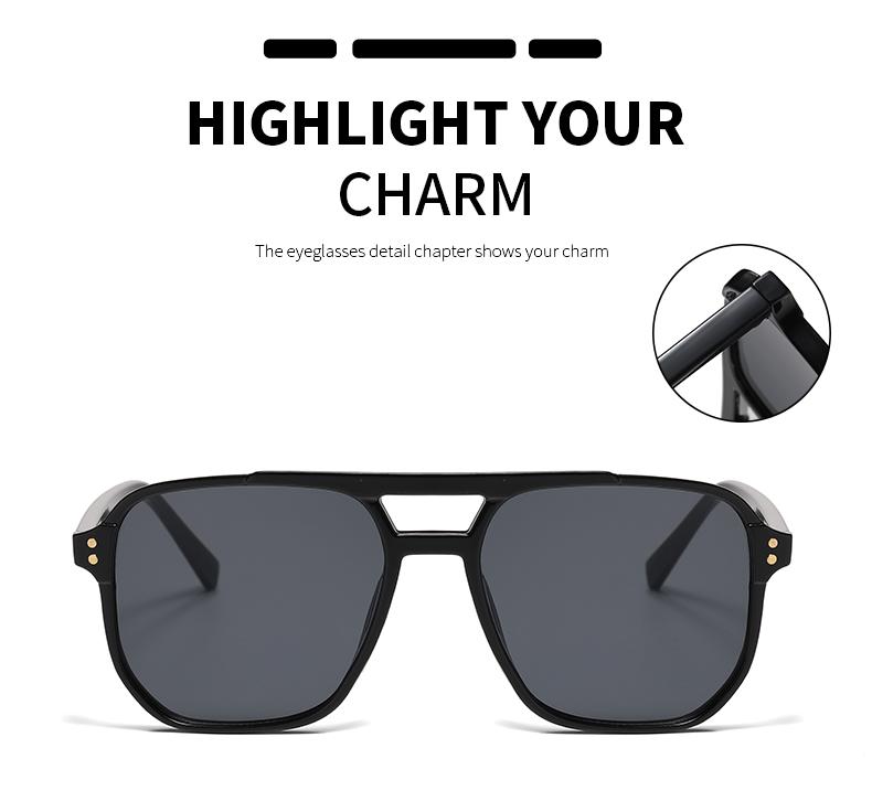 New pcs Set Double Bridge Fashion Retro Large Frame Sunglasses Women INS Candy Color Design Eyeglasses Personalized Glasses