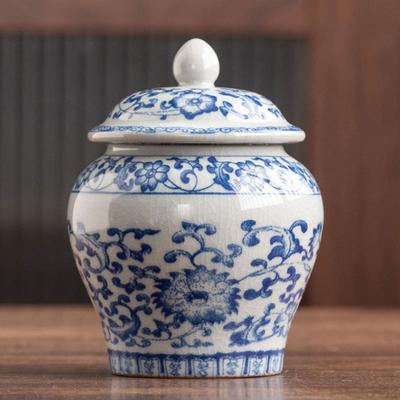 Ceramic Tea Storage Jar Container Chinese Sturdy Premium with Airtight Lid Sealed Kitchen