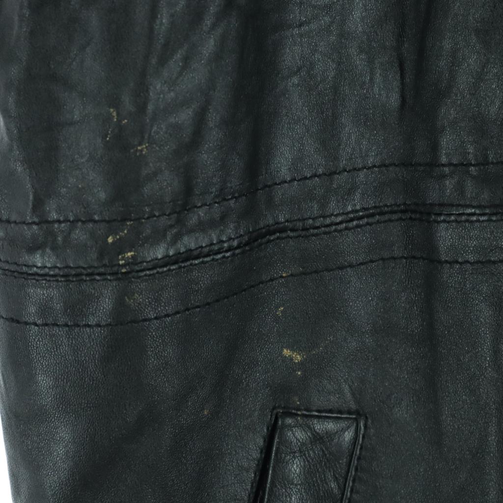 Long sleeve leather jacket M black Sheep leather Men's Used