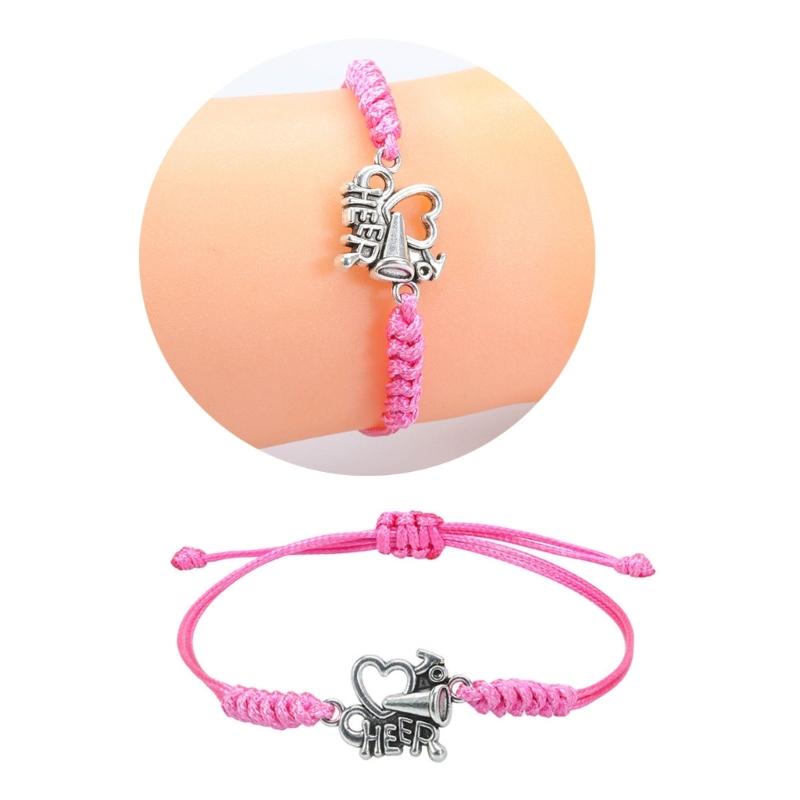 Girls Cheerleading Charm Bracelets for Girls Sports Lover Sports Enthusiasts Jewelry for Team Cheerleader Jewelry Women