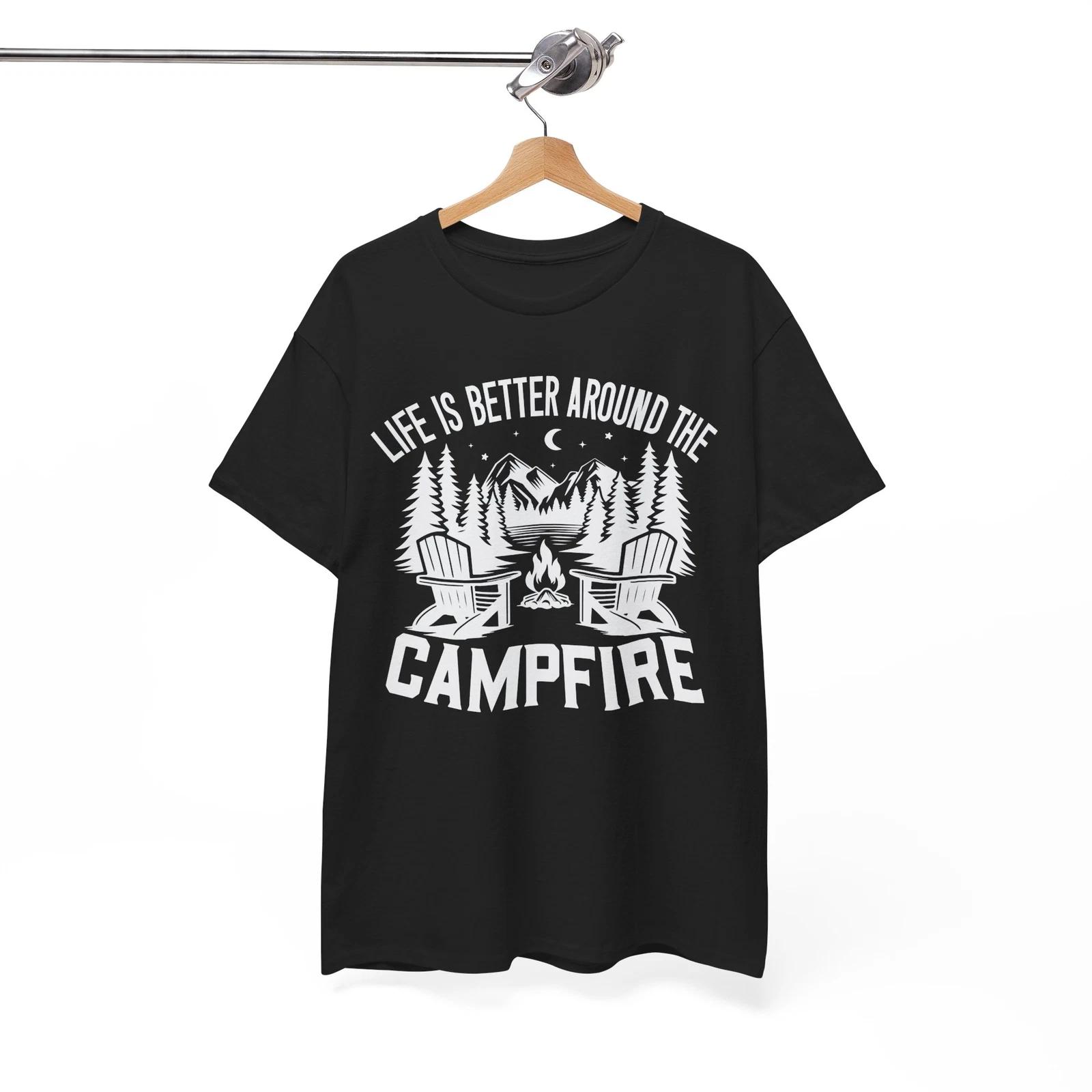 Meme T-Shirt - Internet-Inspired Funny Tee Life Is Better Around The Campfire S
